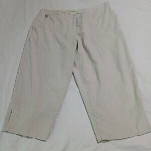 Vintage LIZ GOLF AUDRA capris quick dry 16W beige comfort thigh easy care